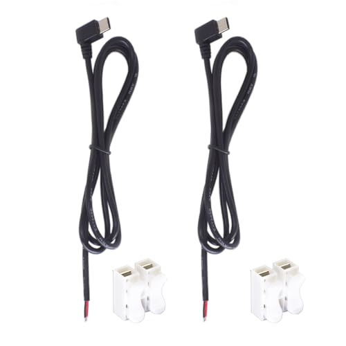 Cable USB C a 2 pines con conector rápido de 1m y extremos en ángulo izquierdo y derecho
