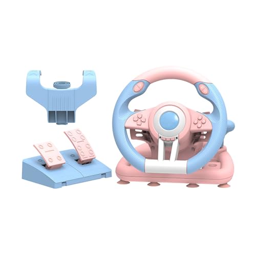 MLWSKERTY Volante De Carreras Coches USB Con Pedales Motor Vibración Juego Carreras Para Múltiples Plataformas Simuladores Conducción Juegos Con Retroalimentación Vibración Dinámica