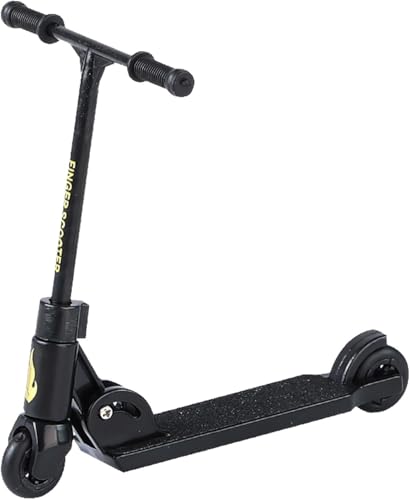 Gammaeon Finger Scooter Mini Zweirad Schwarz Faltbar mit abnehmbaren Rädern Simulation Skateboard Schreibtisch Dekorieren
