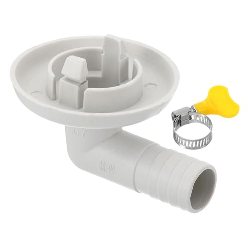 PATIKIL Conector de Manguera de Desagüe para Aire Acondicionado de 27mm, 1 Pieza, Conector Universal con Abrazadera para Unidad de Aire Acondicionado, Estilo Blanco 9