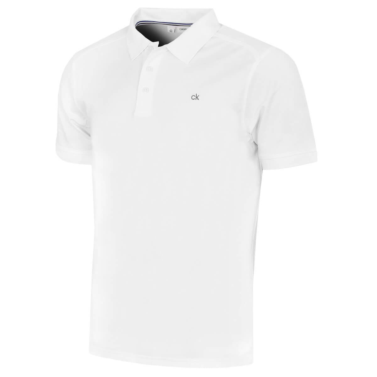 Calvin Klein Mens Campus 3 Button Polo Shirt - White - XXXXXL