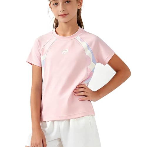 T-shirt Fille Éte Coton Respirant et Léger à Coupe Ajustée Confort