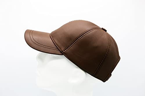 Image of Genuine Leather Unisex Baseball Cap