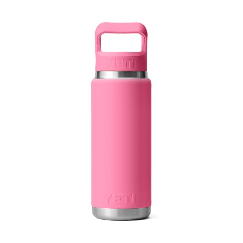 Image of YETI Rambler 26 oz Bottle, Vacuum Insulated, Stainless Steel with Color Matching Straw Cap