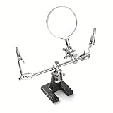 Dritte Hand Lupe mit Klemmen, verstellbare 5-fache Vergrößerung, entworfen zum Löten, Basteln und Inspektion von Mikroobjekten