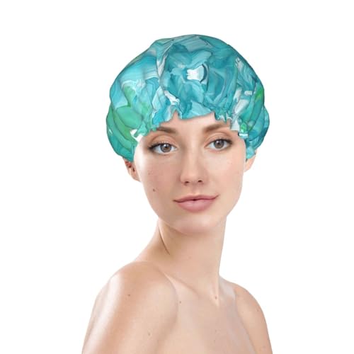 Bonnet de douche étanche pour cheveux longs protégeant de l'humidité - 3