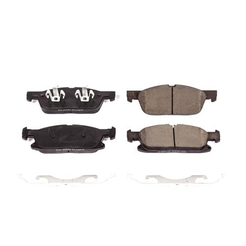 Image of PowerStop Front Brake Pads for Ford Edge 2015-21 |Lincoln MKX 2016-18 |Nautilus 2019-21 - Z17 Ceramic Brake Pads with Installation Hardware, 17-1818