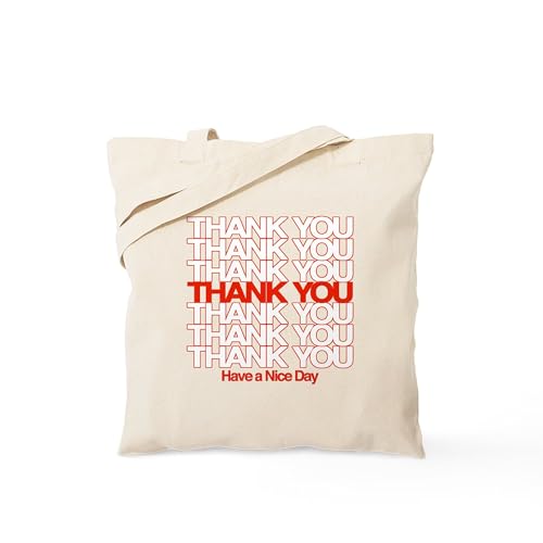 CafePress Thank You Have A Nice Day Tote Bag Reusable Natural Beige Canvas Shopping Bag