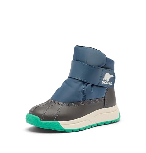 Sorel Youth Unisex Little Whitney III Strap Mid Waterproof Winter Boot, Uniform Blue/Jet, 11 by Sorel - Used condition - US$14.93