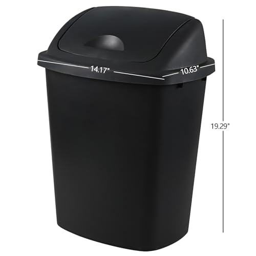 Caneca de basura plástica negra 6 galones 4 unidades miniatura 2
