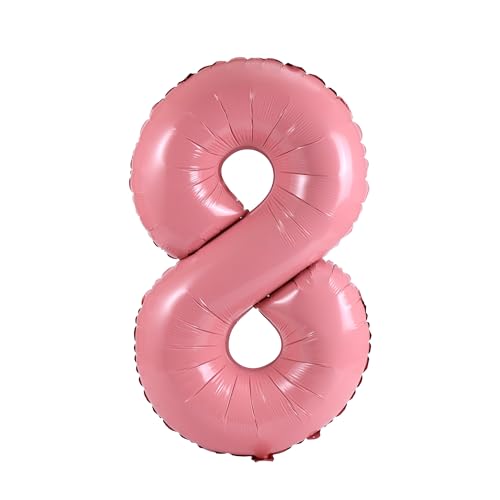 Image of YPSelected 32 Inch Large Foil Helium Number Balloon Birthday Wedding Party 0-9 (Baby Pink, 8)