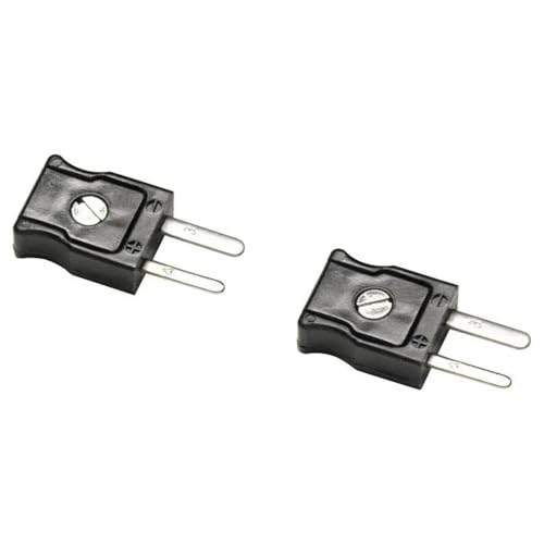 Fluke 80CJ-M Type-J Male Mini-Connectors, Black, Set of 2