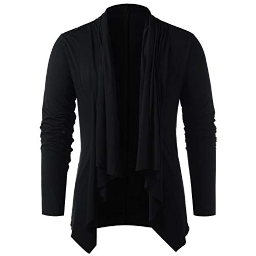 Xxbr Tops For Mens, Men's Knight Punk Vintage Style Long Sleeve Asymmetric Hem Cowl Neck Teen Boys Gothic Pullover Hoodies Hooded Sweatshirts Pullover Premium Outwear Jumper Sweater For Mens #TOP2