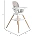 Joie Chai Multi-Mode Highchair - European Beech Wood, Convertible, 9+ Modes, Birth up to 60 lb. (Walnut)