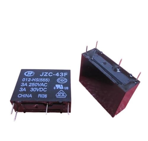 JZC-43F 012-HS-12VDC relais miniature haute sensibilité à 4 broches pour circuits