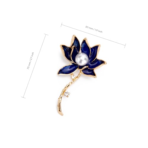 Image of wynameleri Women Brooches and Pins Flower Fashion Rhinestone Pin Gold Decorative Pins for Ladies Men