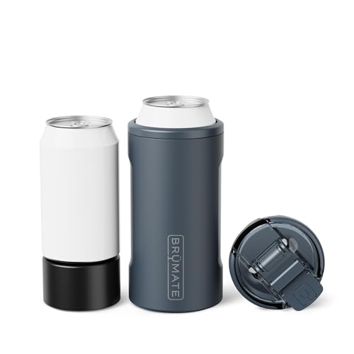 Image of BruMate Hopsulator Trio 3-in-1 Insulated Can Cooler for 12oz / 16oz Cans + 100% Leak Proof Tumbler with Lid | Insulated for Beer, Soda, and Energy Drinks