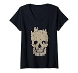 Photo Gallery donna francese bulldog skull skeleton halloween costume frenchie dog maglietta con collo a v Photo Gallery donna francese bulldog skull skeleton halloween costume frenchie dog maglietta con collo a v