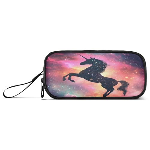 Image of Unicorn Galaxy Sky Pencil Case Box Boys Girls Large Pencil Pouch Zipper Compartments Big Capacity Stationery Pen Bag Organizer for Kids Teens Adults School Office