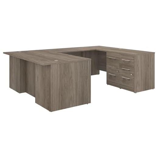 Elegant U Shaped Executive Desk with Storage