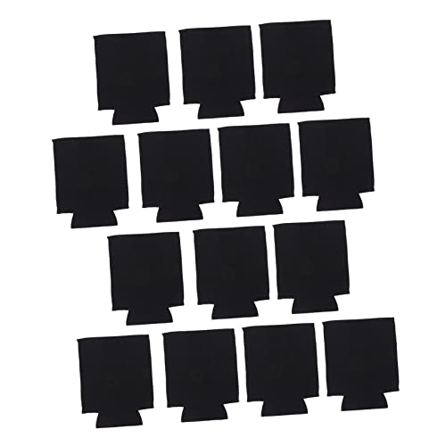 NAMOARLY 14pcs Can Set Bar Supplies Reusable Soda Can Cooler Ring-pull Can Cover Beverage Can Covers Simple Beer Sleeves Beer Bottle Sleeve Can Protection Cover Beer Can Sleeve Black Cloth