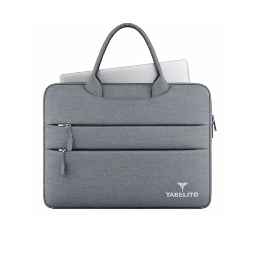 Tabelito Laptop sleeve bag fits upto 14 inch laptops Cover Case Pouch water resistant for men and women Apple/Dell/Lenovo/Asus/Hp/Samsung/Mi /Macbook/Ultrabook/Thinkpad/Ideapad/Surfacepro (Grey)