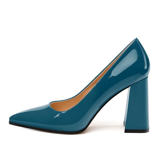 Women's Pumps, Pointed Toe High Heel Shoes, Fashion Solid Patent Working Party Daily Pumps for Women2