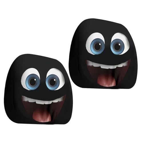 Elastic Head Rest Covers Decoration - Funny Headrest Covers Halloween | 2 Pieces Big Eyes Elastic Car Seat Headrest Protector - for Auto Vehicles Passenger Driver Men Women Halloween Accessories