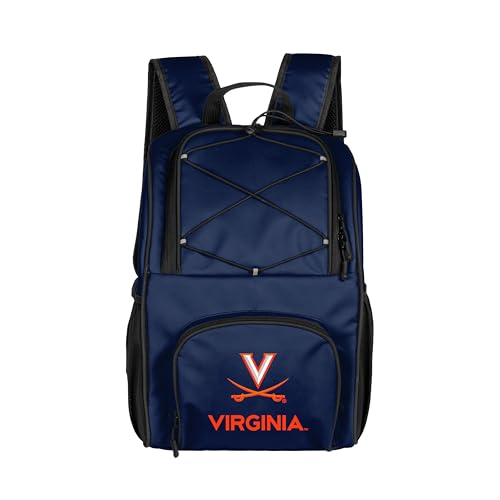 Logo Brands NCAA Virginia Cavaliers Mochila térmica flexível com 24 latas – Forro à prova de vazamento, parte superior e alças de ombro – Cooler portátil para portas traseiras, praia e eventos ao ar