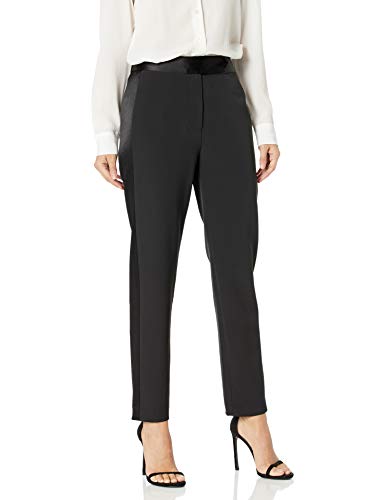 MILLY Women's Cady Highwaist Side Combo Skinny Pant, Black, 10