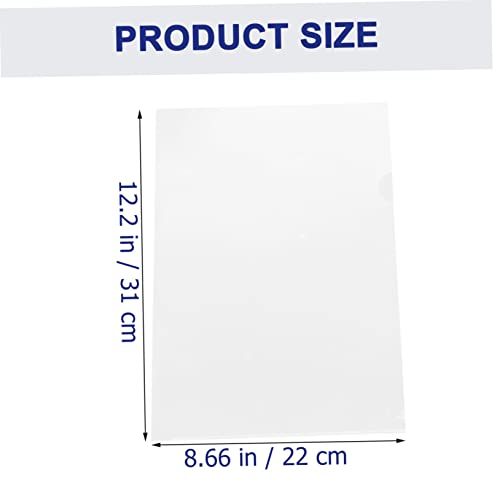 Dossiers Plastique Transparent 100 Pcs Pochette Document Rangement Papier Scolaire - 2