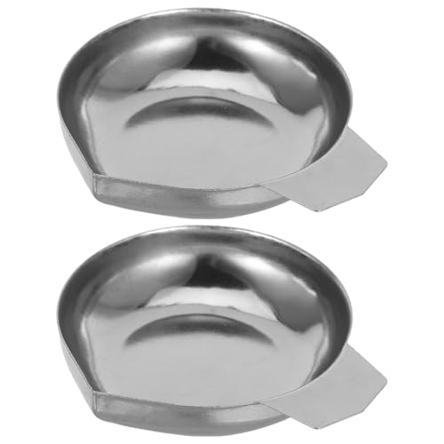 SEWACC Bandejas de Acero Inoxidable para Báscula de Quilates 2 Piezas Bandejas Pequeñas para Báscula de Cocina y Alimentos Accesorio de Pesaje Preciso para Joyería y Hogar