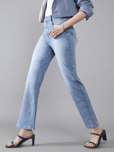 Image of Dolce Crudo Women's High Waist Straight Fit Jeans