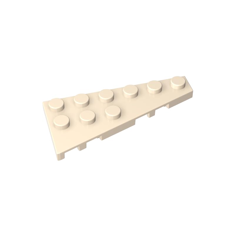 Gobricks 54383 Circular Plate Wedge Plate 6x3 Right 50 Pieces GDS-550 Compatible with Lego Building Blocks Color:White (yellowish) — image 1