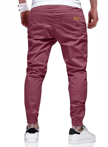Image of JMIERR Mens Cotton Stretch Joggers Casual Twill Athletic Track Pants