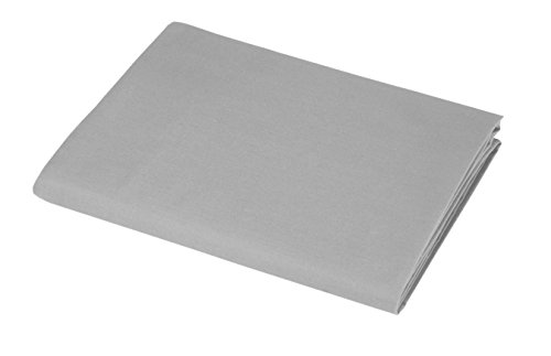 Image of American Baby Company 100% Natural Cotton Percale Fitted Crib Sheet for Standard Crib and Toddler Mattresses, Gray, Soft Breathable, for Boys and Girls