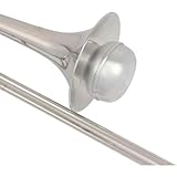 Tenor Trombone Mute, Metal Practice Muffler with Compact Mini Straight Form Mute Assembly and Precision Resonance Control Core | Indoor Practice Ensemble Balance and Acoustic Output Reduction