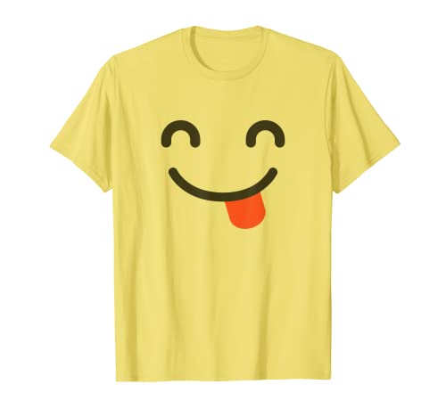 Emoticon Disfraces de Halloween Camiseta lengua sonriente Camiseta