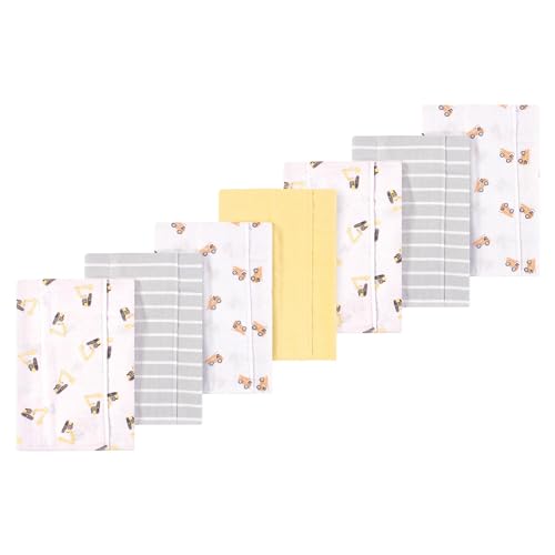 Image of Luvable Friends Hudson Baby Flannel Burp Cloths 7pk, Trucks