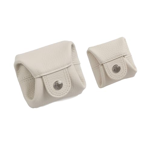 Image of Cockatoo Genuine Leather Coin Pouch Change Holder Mini Snap Pocket Wallet for Men Women (Set of L&S,Ercu)