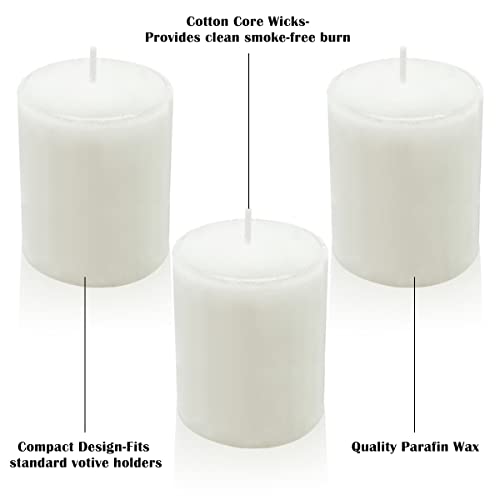 image for Mi Ka YIa 12 Hours White Votive Candles for Weddings Parties Spa Birth