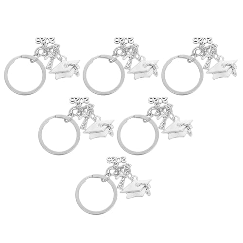 Toyvian 6 Piezas Llavero de Obsequio de Graduación Llavero de Birrete de Graduación Souvenir Retro para Estudiantes de Posgrado para Mujeres y Niñas