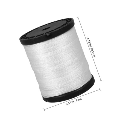 Cordel de nylon para mampostería Ipetboom 2 rollos, cuerda trenzada resistente para herramientas de construcción y jardinería, blanco, 0.195 kg miniatura 2