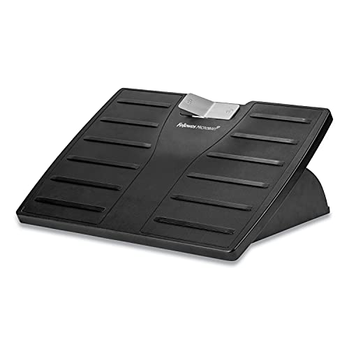 Fellowes Foot Rest Under Desk - Office Suites Under Desk Foot Rest Ergonomic Foot Rest with 3 Height Adjustable Positions & Antibacterial Technology - Foot Rest Stool for Office & Home - Black