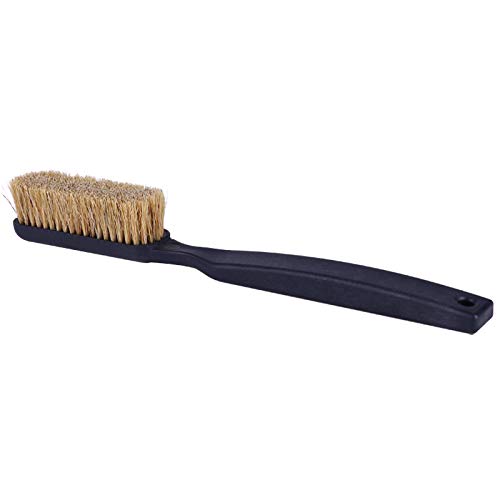 Climbing Chalk Brush With Thick Ultra Durable Boar's Hair Bristles, Bouldering Brush With Ergonomic Handle Portable With Climbing Chalk Bag(Not Included) For Climbing Wall Holds (Black+Orange) #TOP3