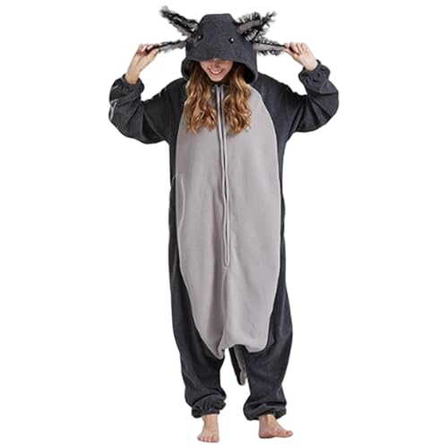 Pijama de Navidad con forma de axolote para fiestas y noches de invierno 6