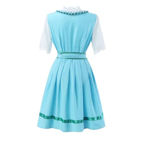 Vestido de Oktoberfest para mujer traje de cerveza de manga corta con falda de princesa 4