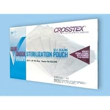 Crosstex SCL12152 Sure-Check Sterilization Pouches, 12" x 15" Size Pack of 500