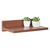RICOO Wandregal 30 x 8 x 19 Braun Rustikal Eiche, Spanplatte aus Holz, Hängereral WM057-ER, Regal Wand, Bücherregal Bilderregal Fotoregal Küchenregal Hängend Wandboard Regalbrett Schweberegal
