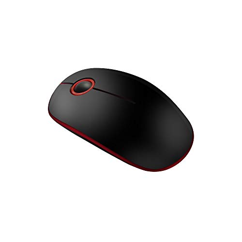 Ratón Inalámbrico Delgado, 2.4G Mouse Inalámbrico Mini con Forma Ergonómica para PC, Ordenador Portátil, Compatible con Mac System y Windows